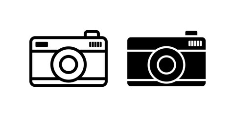 Camera icon set. flat illustration of vector icon