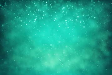 Naklejka premium Turquoise bokeh , a normal simple grainy noise grungy empty space or spray texture , a rough abstract retro vibe shine bright light and glow background template color gradient
