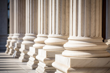 Courthouse columns in a row