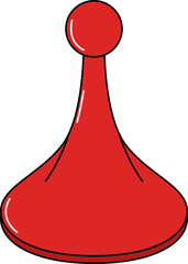 Red Board Game Piece

