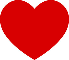 red heart flat icon, symbol of love