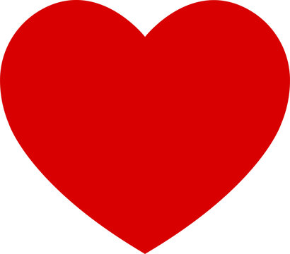 Naklejki red heart flat icon, symbol of love