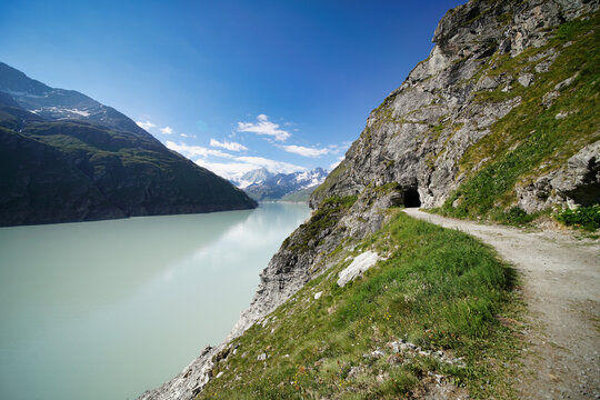 Lac des Dix in the Pennine Alps, Switzerland.