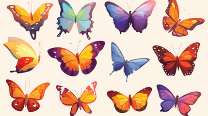 Monarch Butterfly Butterfly Icon Butterfly Set Butt