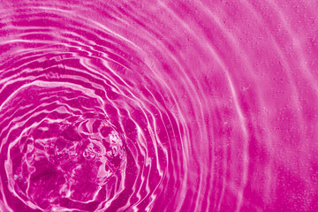drops on water with circles on a pink background