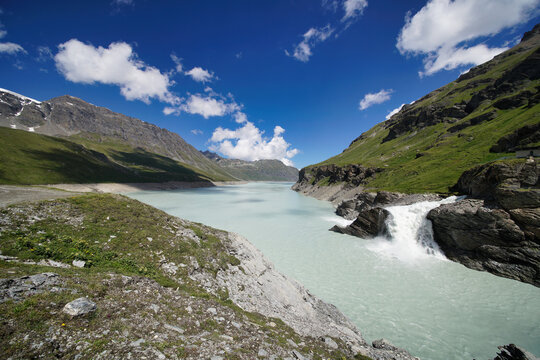 Lac des Dix in the Pennine Alps, Switzerland.