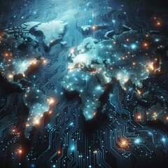 Naklejka premium Exchange data around the world 
