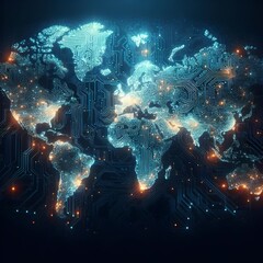 Naklejka premium Exchange data around the world 