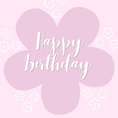 Happy birthday designs with pink floral design