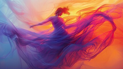 Obraz premium Abstract shapes merging in a surreal dance