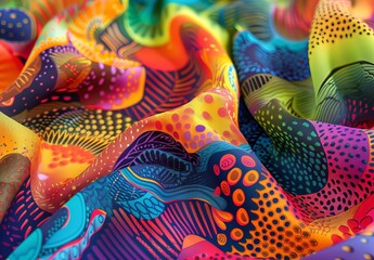Create nature-inspired abstract patterns with vibrant colors