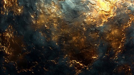 With copy space, gold metallic polished glossy grit texture with abstract background - obrazy, fototapety, plakaty