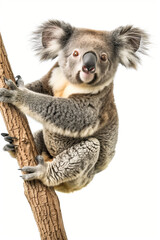 koala sitting on a tree branch