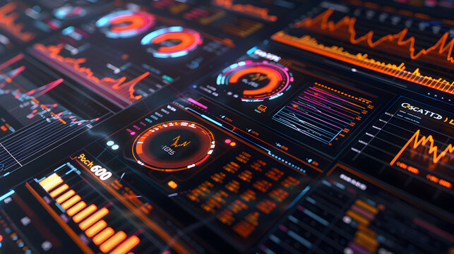 A holographic financial dashboard displaying real-time market data and investment analytics.


