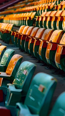 rows of seats in stadium