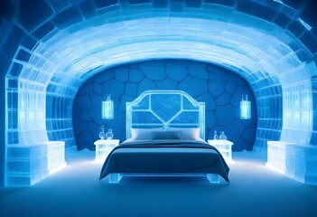 3D model a detailed 8k vision of an ice hotel with (1)