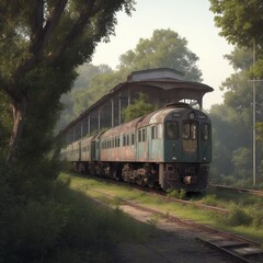 Obraz premium Abandoned train