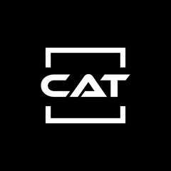 Initial letter CAT logo design. CAT logo design inside square.