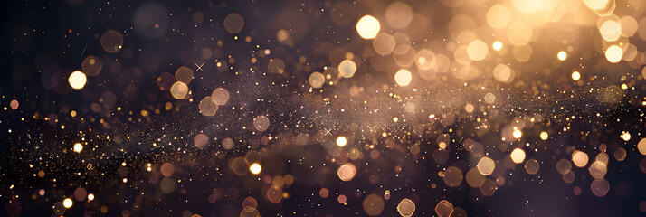 Fototapeta na wymiar background of abstract glitter lights. gold and black. de focused. banner