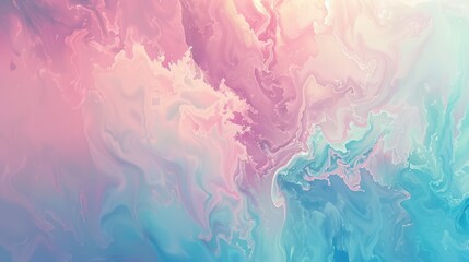 Fototapeta na wymiar A flowing abstract image featuring pastel pink and blue hues resembling marble or fluid art with dreamy and ethereal qualities