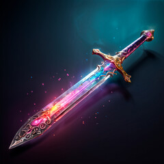 fantasy game weapons. isolated in the background. weapon icons for games AI