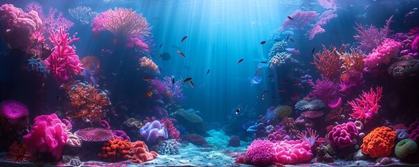 spectacular coral reef - dreamlike underwater world - obrazy, fototapety, plakaty