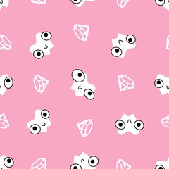 Medicine cartoon teeth seamless health dentist pattern for kids and doctors accessories and fabrics