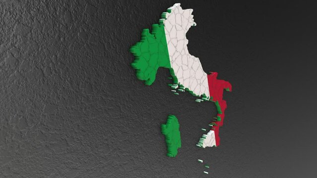 Italy map 3d. 3d map of Italy.