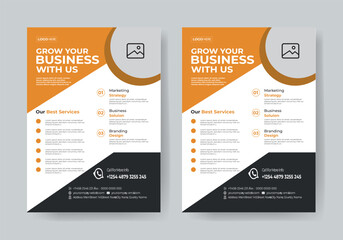 business flyer template 1 colour design