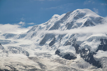 Fototapeta na wymiar View from Gornergrat in the Pennine Alps, Switzerland.