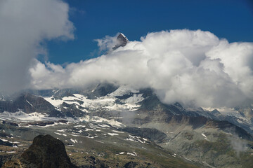 Matterhorn - mountain in the Pennine Alps.