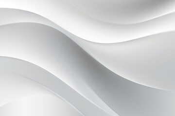 Contemporary white and gray background for versatile presentations, posters, space for text templates with smooth wave patterns