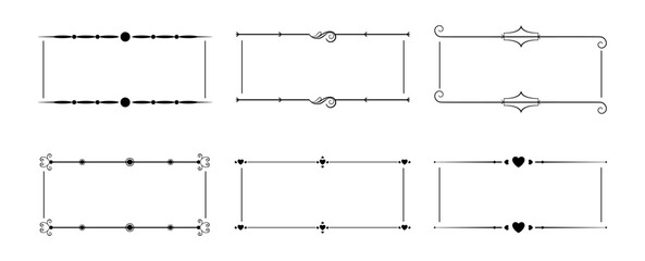 Rectangular floral vintage frames 