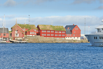 The old town of the capital of the Faroe Islands - Torshavn 