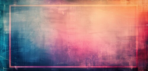 Abstract canvas with pink to blue gradient.