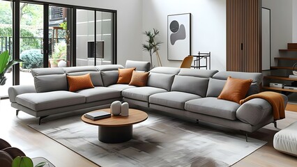 Elegant furniture store featuring contemporary sofas and couches for fashionable home transformations. Concept Furniture Selection, Contemporary Sofas, Elegant Decor, Home Transformations