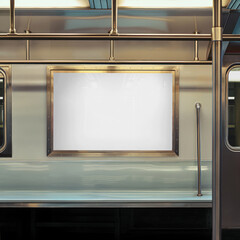An image of a Subway Advertising isolated on a white background