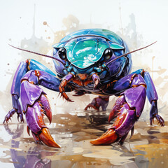 Watercolor Scorpion, clipart Illustration, Generative Ai