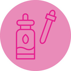 Serum Pink Line Circle Icon