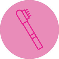Eyebrow Pencil Pink Line Circle Icon