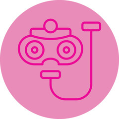 Diver Pink Line Circle Icon
