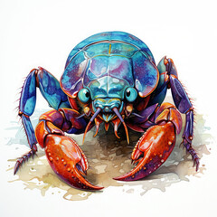 Watercolor Scorpion, clipart Illustration, Generative Ai