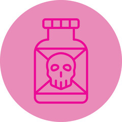 Posion Pink Line Circle Icon