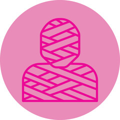 Mummy Pink Line Circle Icon