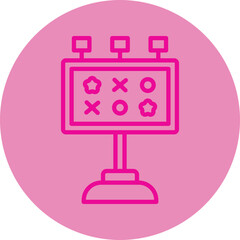Billboard Pink Line Circle Icon