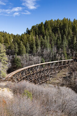 Mexican Canyon Trestle, old wooden railroad trestle