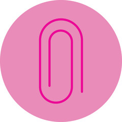 Attachment Pink Line Circle Icon