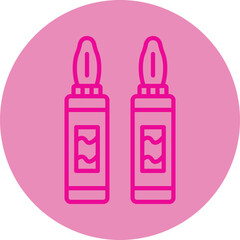 Ampoule Pink Line Circle Icon