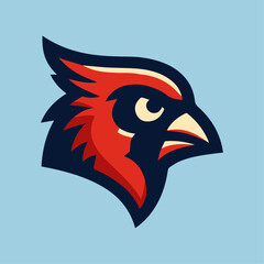 Cardinal Vector Sports Mascot Logo: Vibrant & Spirited Team Emblem for Dynamic Branding