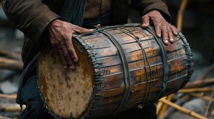 Nepalese traditional instrument dhol

